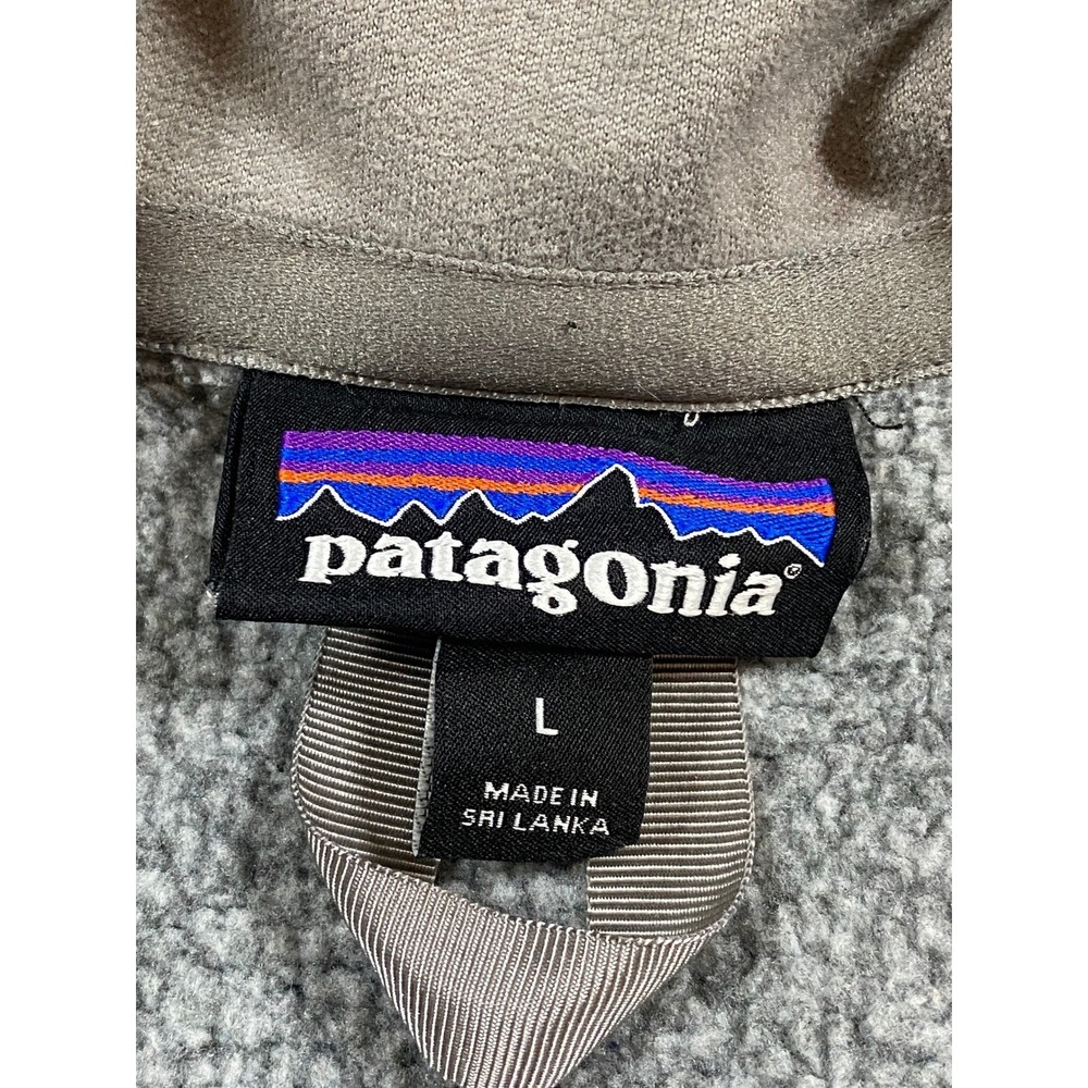 Patagonia Gray Marled Fleece Quarter Zip Pullover Size Large Worn Wear - Picture 2 of 10